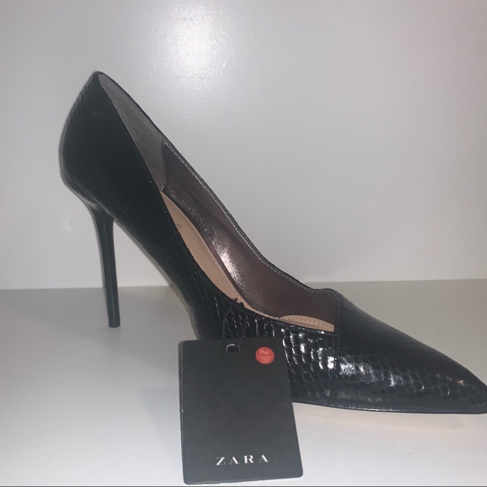 Zara black heels size 8